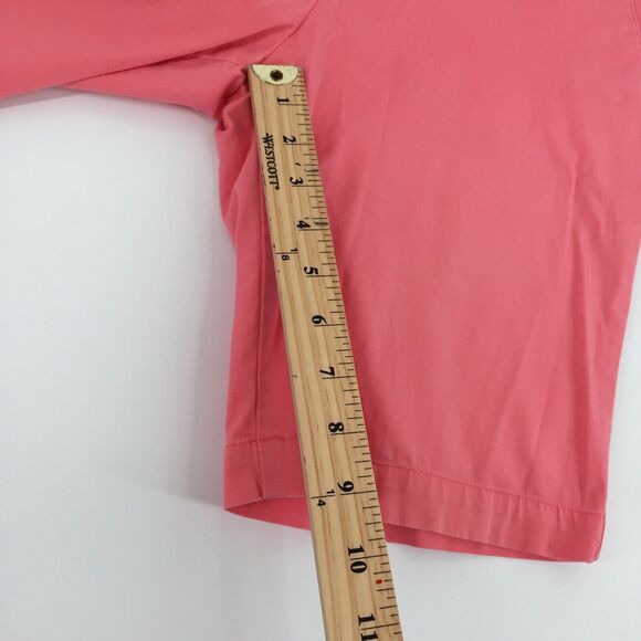 Talbots Longer Length Khaki Bermuda Shorts 4P Womens Petite Salmon Pink Modest - Picture 6 of 7